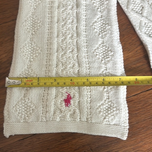 Ralph Lauren Cream Knit Scarf - Picture 3 of 6